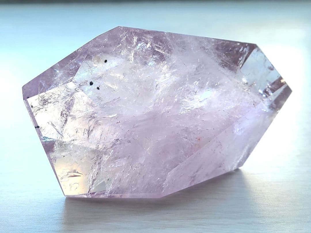 稀少◆ロマネサイトインアメジスト◆天然石置物　紫水晶　ディスプレイ　コレクション