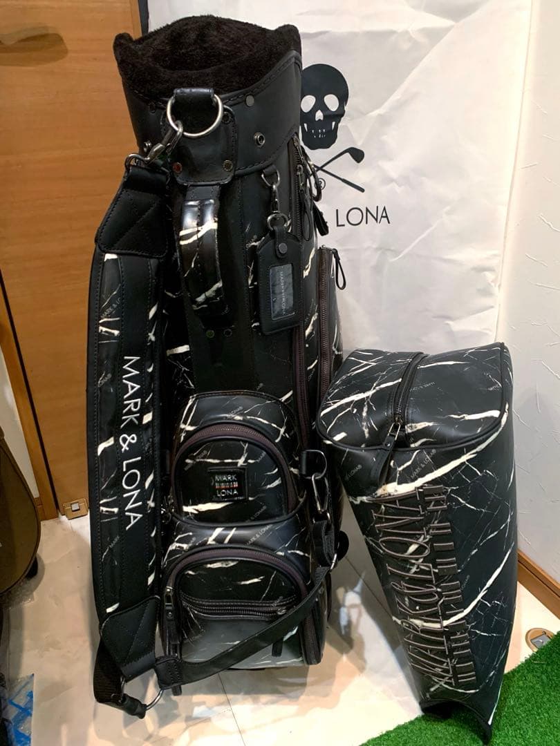 希少　即完売　マークアンドロナ　mark&lona キャディバッグ　大理石柄