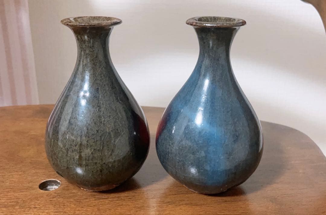 鈞窯玉壺春瓶　骨董品　古美術　陶芸　酒器