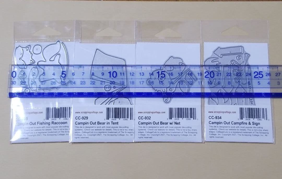 コテージカッツ　カッティングダイ　キャンプ　8ダイ