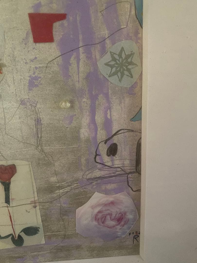 荒井良二　2005年原画　木製フレーム付き