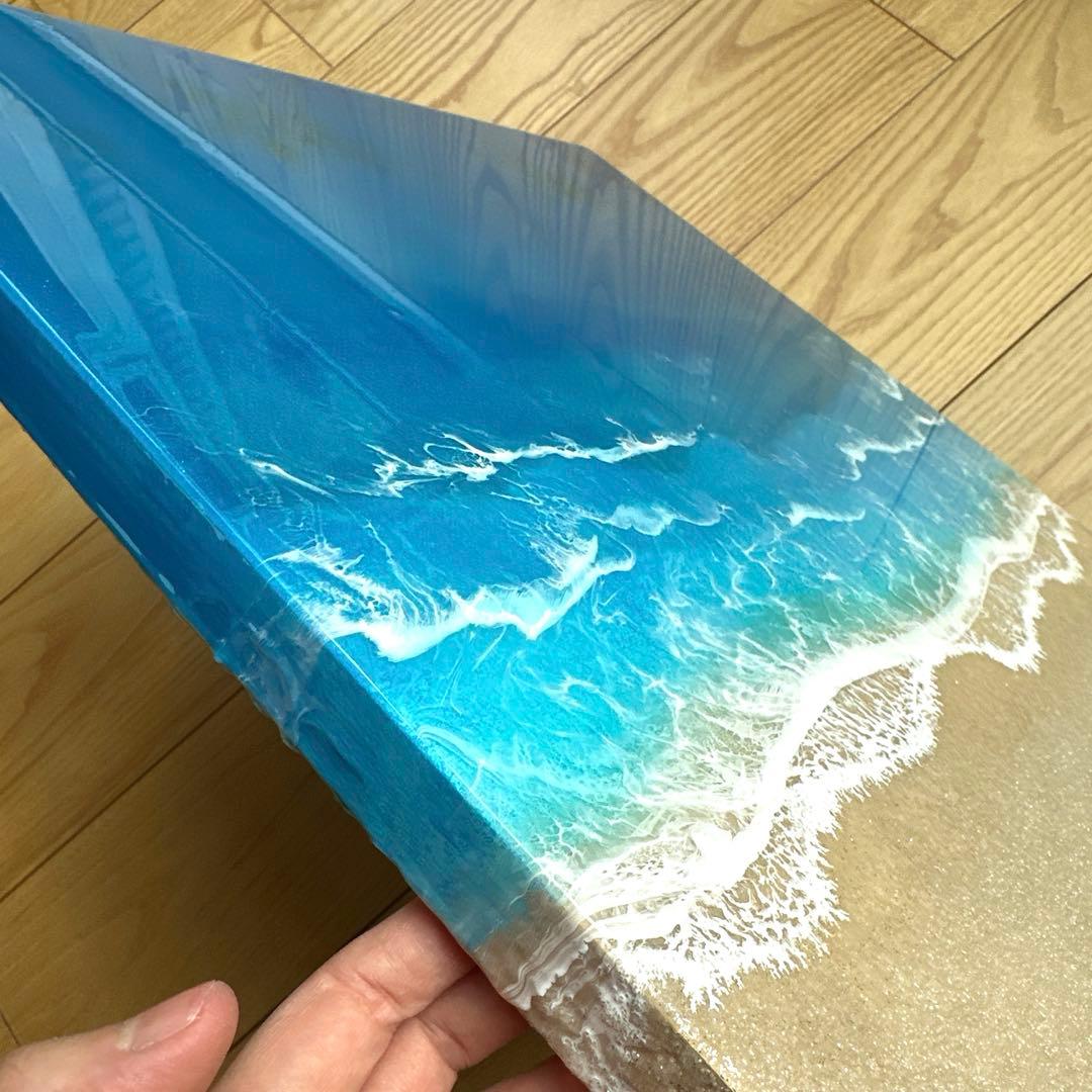 海アート　レジンアート　オーシャンアート　壁掛け　立体　大型　波アート