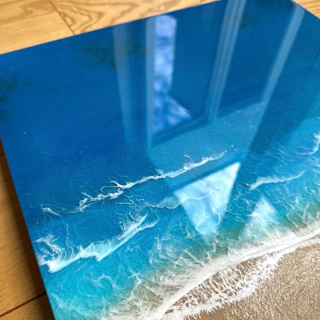 海アート　レジンアート　オーシャンアート　壁掛け　立体　大型　波アート