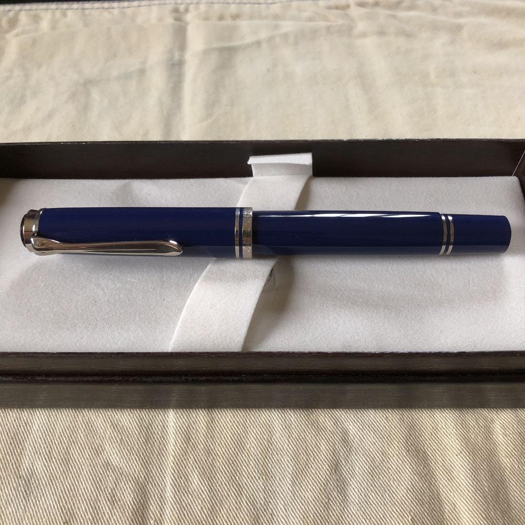 Pelikan ペリカン 廃盤万年筆 M805 ダークブルー　Fニブ　生産終了品