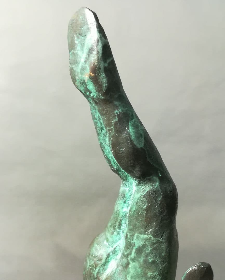 粟津潔作　晴彗星　置物　ブロンズ像　彫刻