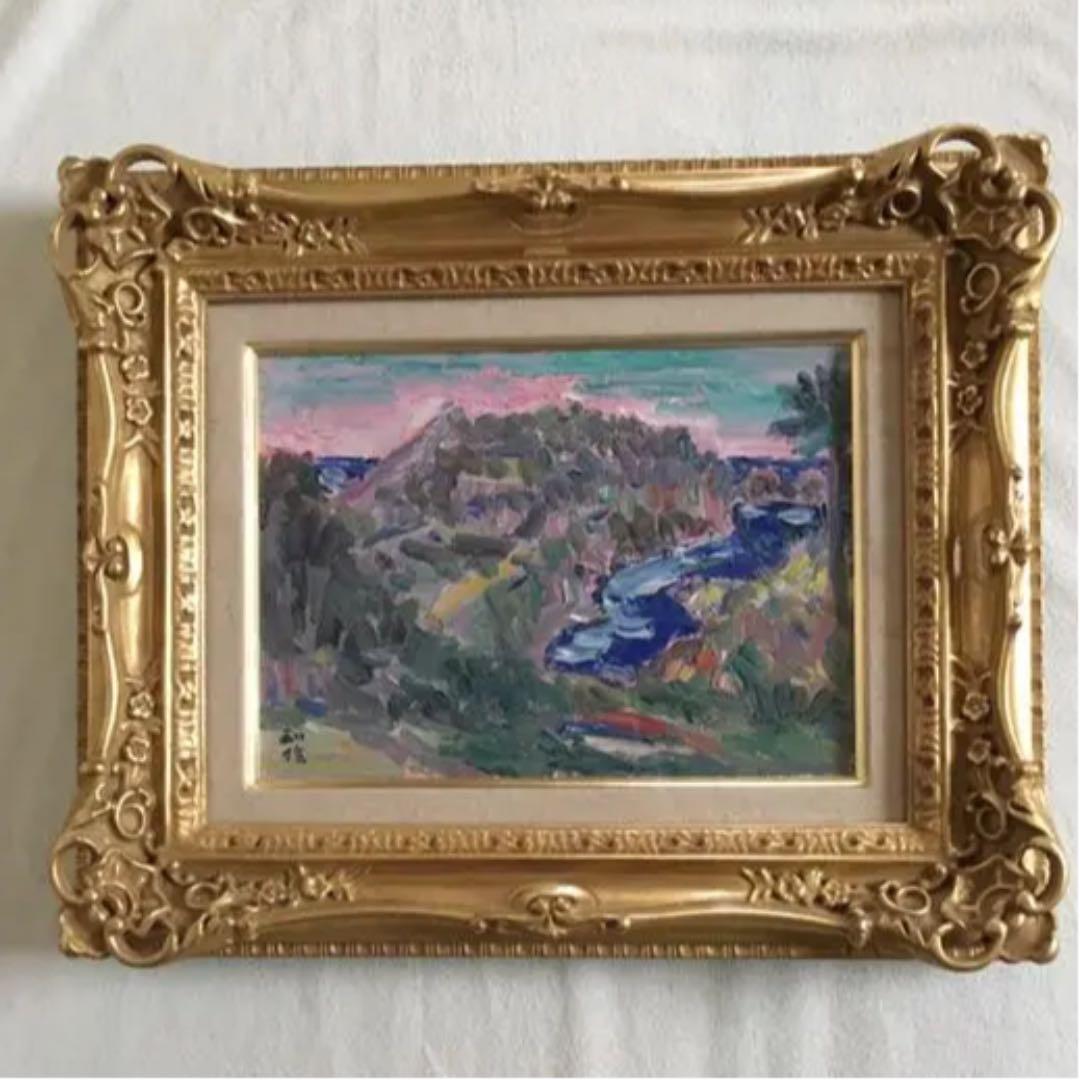 真作保証‼️ 小林和作 油絵 小笠原島 東京美術倶楽部鑑定証書付.