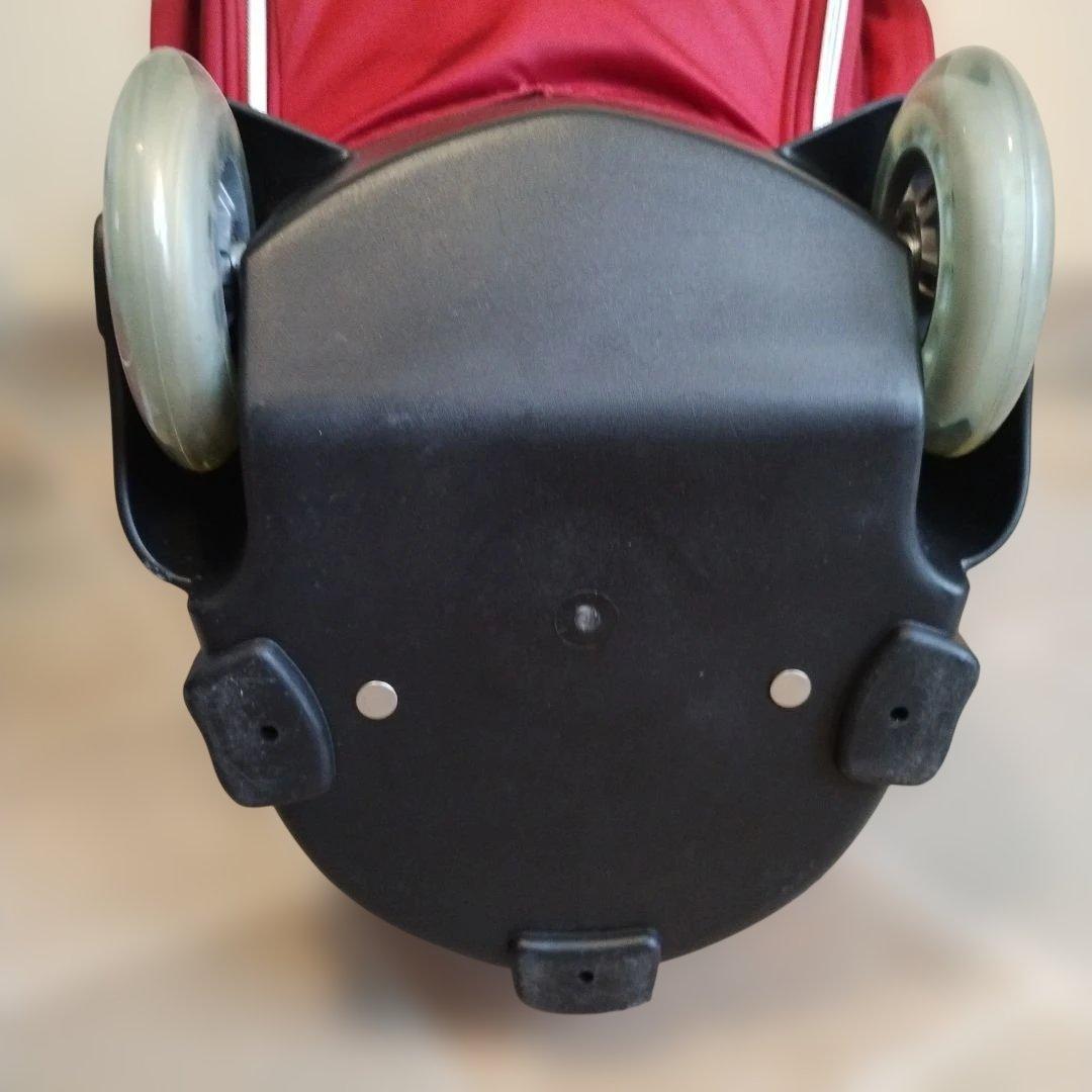 キャディバッグ キャスター付き 【使用1回のみ】 コンバース レッド 8.5型