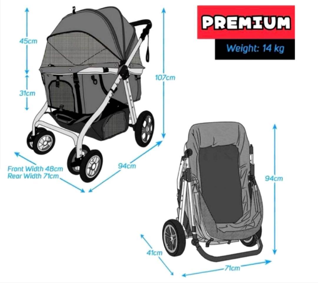 引き取り限定‼️ペットカート、ドッグカートALLWAN