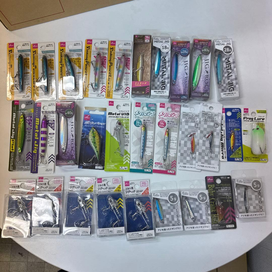 100均ルアー、ワームなど約200個セット(ダイソー、セリア、キャンドゥ)