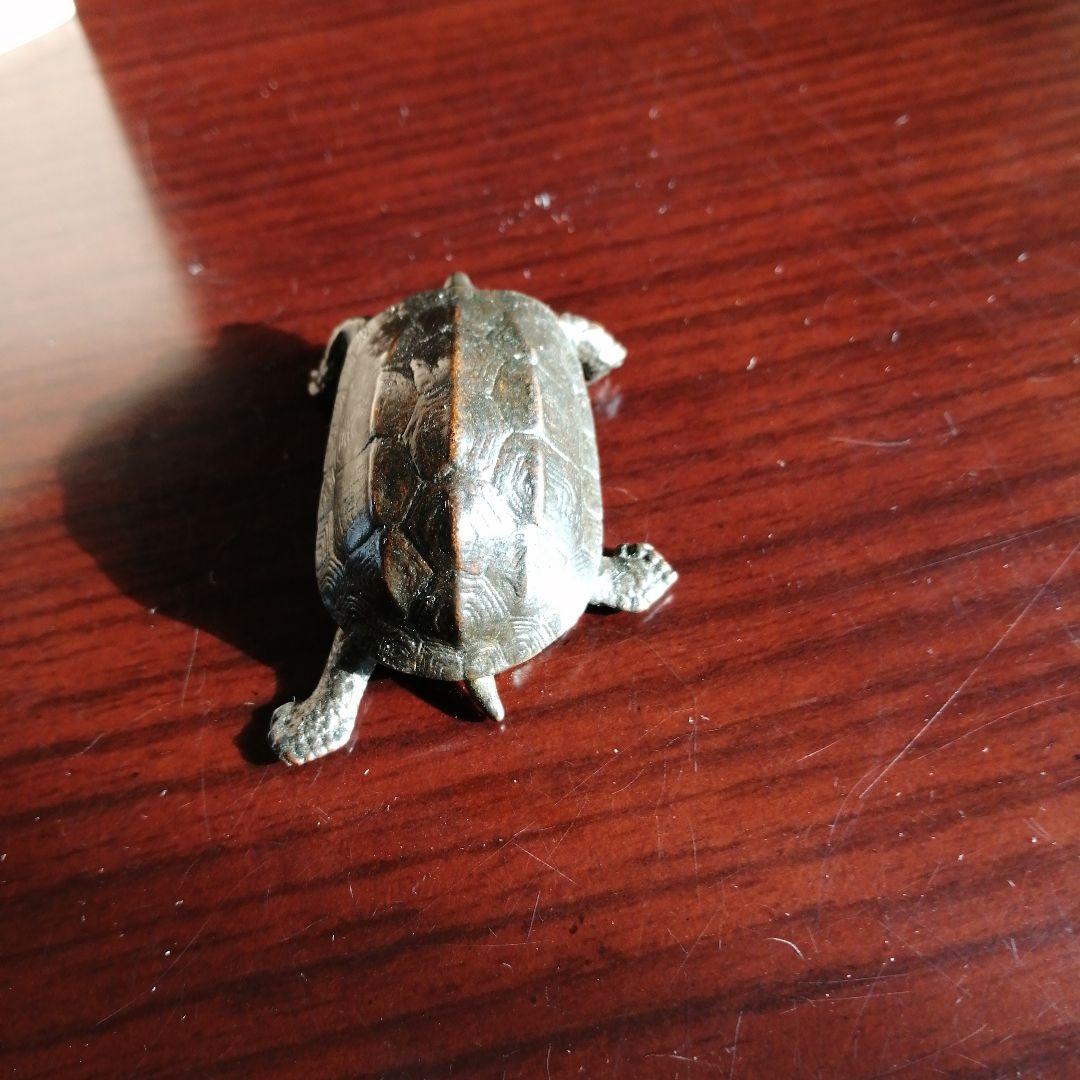 龍文堂安之介　銅製自在亀　5cm