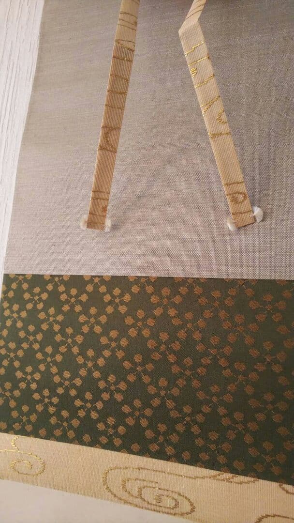 値下げ　掛軸 裏千家　淡々斎　千宗室　色紙軸装 脩竹引清風