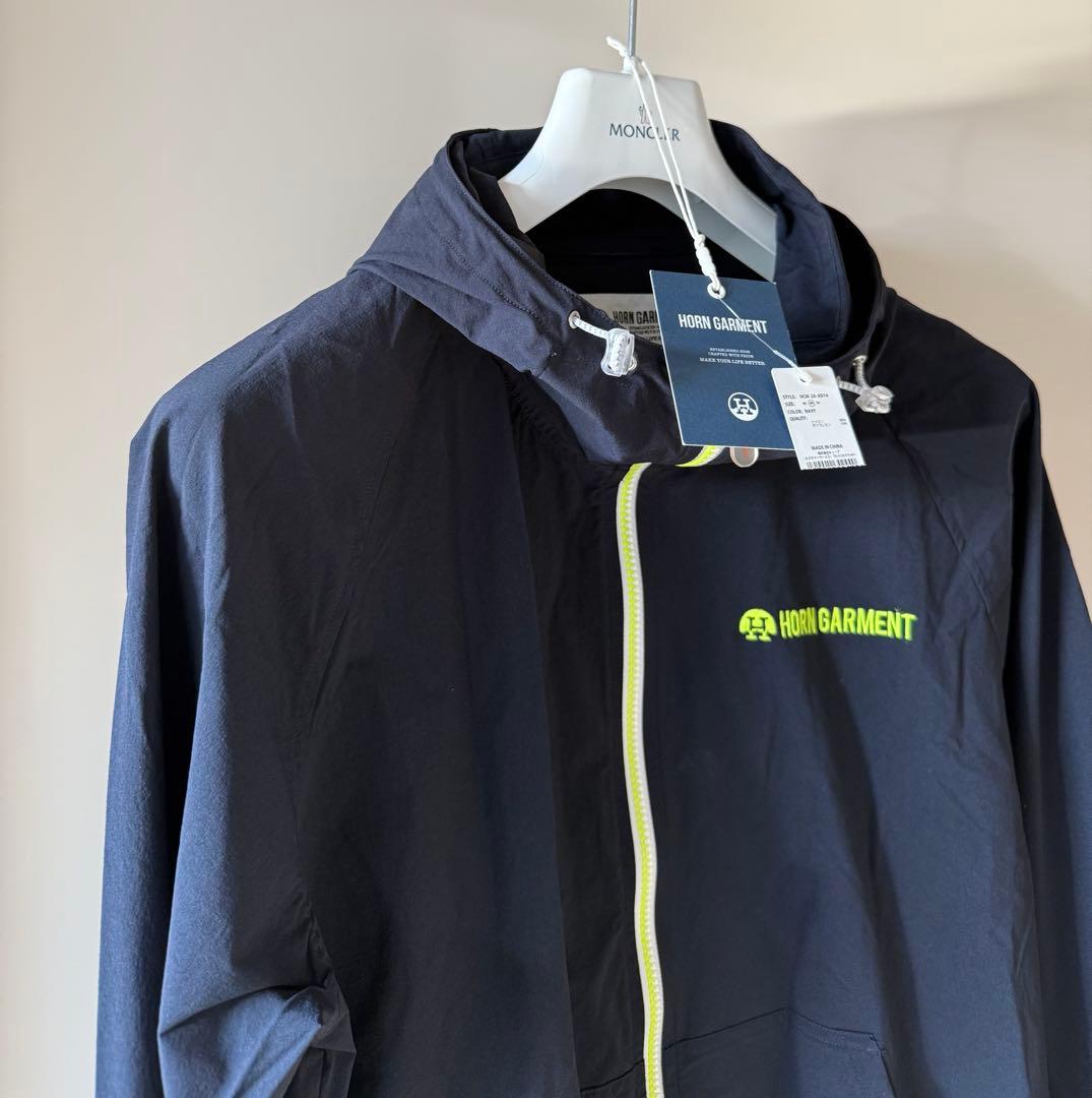 美品 ★ ホーンガーメント ナイロン パーカー ジャケット MARK&LONA