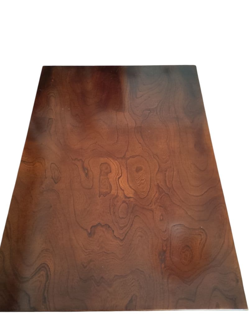 昭和レトロ 折りたたみ式座卓 天然木化粧合板