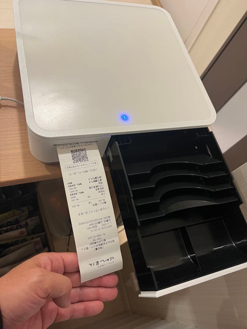 値下げ中、早い物勝ち　レシートプリンター一体型キャッシュドロア mPOP