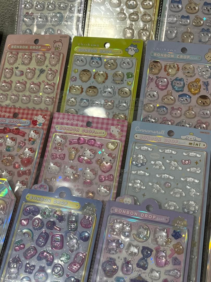 ボンボンドロップ コットンパフィ タイルシール おはじきシール まとめ売り 正規