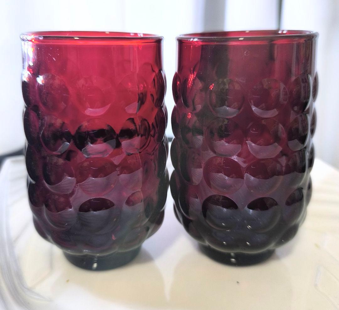 Fire King アンカーホッキング ロイヤルルビー 6 oz タンブラー×5