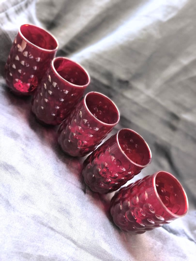 Fire King アンカーホッキング ロイヤルルビー 6 oz タンブラー×5