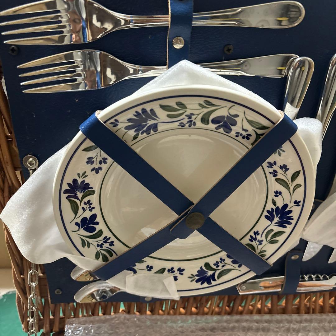 OPTIMA オプティマ　英国製ピクニックバスケット ヴィンテージ 4人分