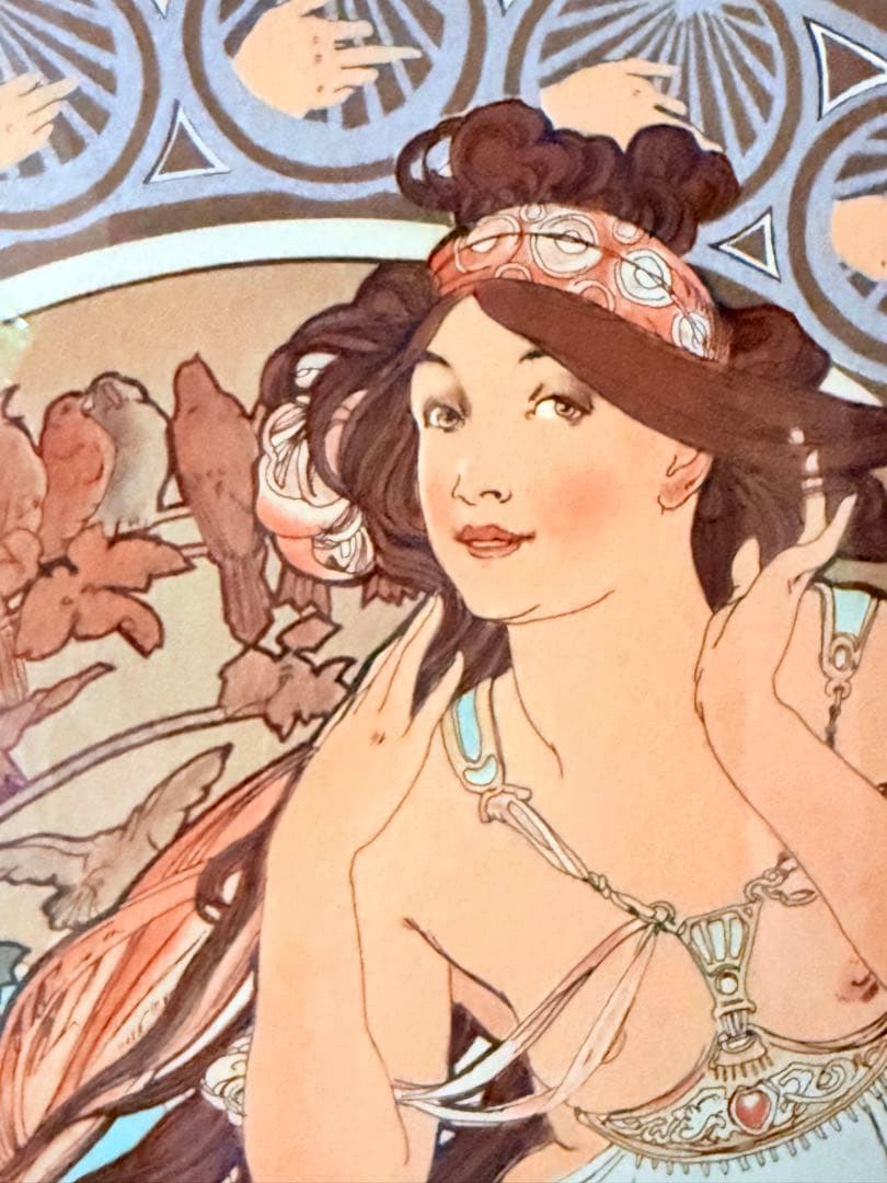 新春特別価格‼️ミュシャ「音楽」リトグラフ 版上と刷り師鉛筆サインあり