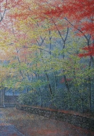 酒井英利、【盛秋】、希少な額装用画集より、新品額装付、状態良好