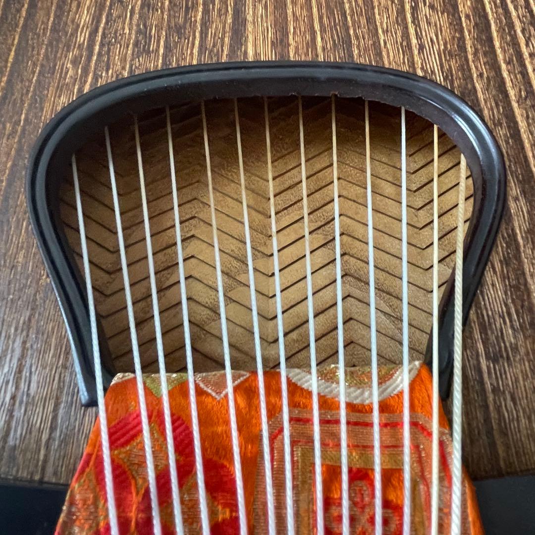 山有 舟一刀 在名 くり甲 紅木装飾 極上 琴 13弦 蒔絵 綾杉彫り 玉縁