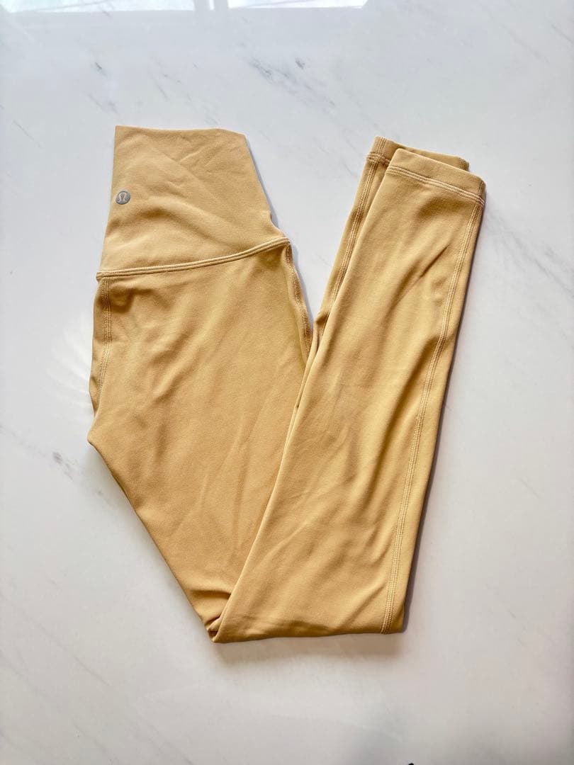 【美品】ルルレモン　アライン　ハイライズレギンス　イエロー　サイズXS