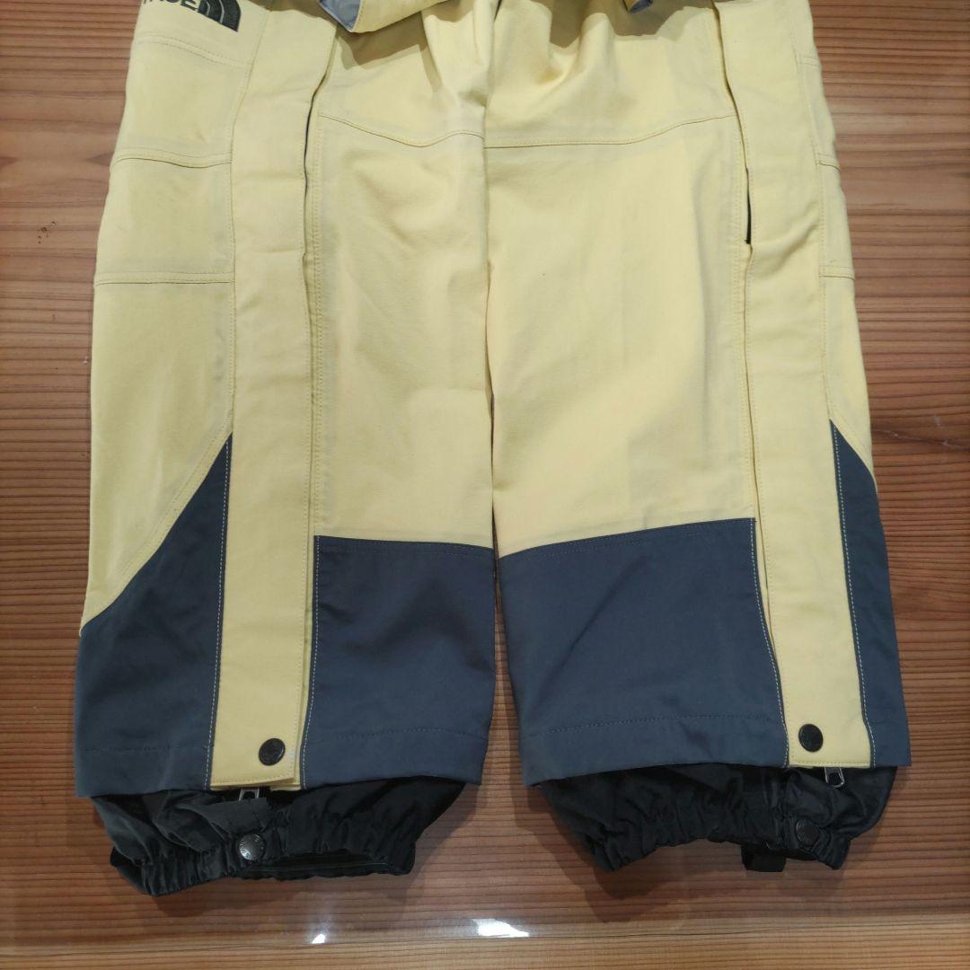 ノースフェイス　スノーボード　スキー　ビブパンツ　メンズL　イエロー匿名