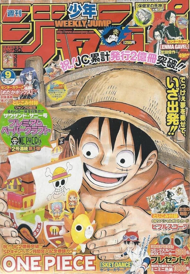 ONE PIECE ワンピース 直筆サイン色紙 当選品 尾田栄一郎 ルフィ