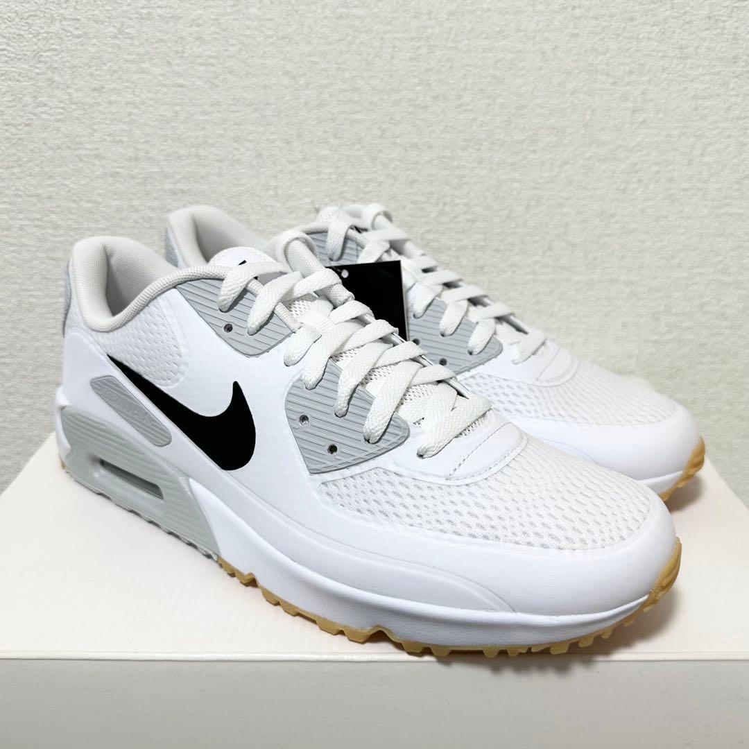 ナイキ ゴルフ 27.5cm エアマックス 90 シューズ スパイク 靴 白