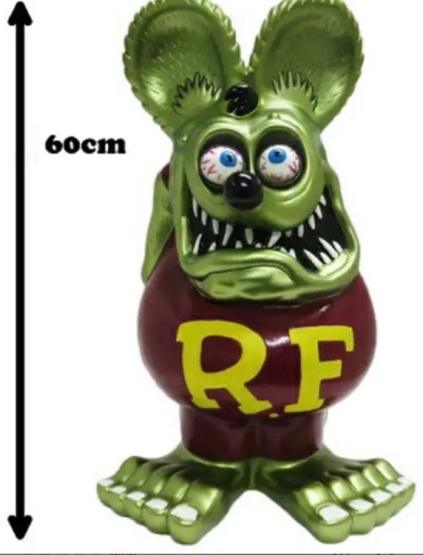 ラットフィンク (Rat Fink) ビッグソフビバンク　 ダークグレー