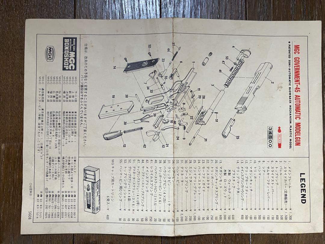 MGC GOVERNMENT-45のモデルガン