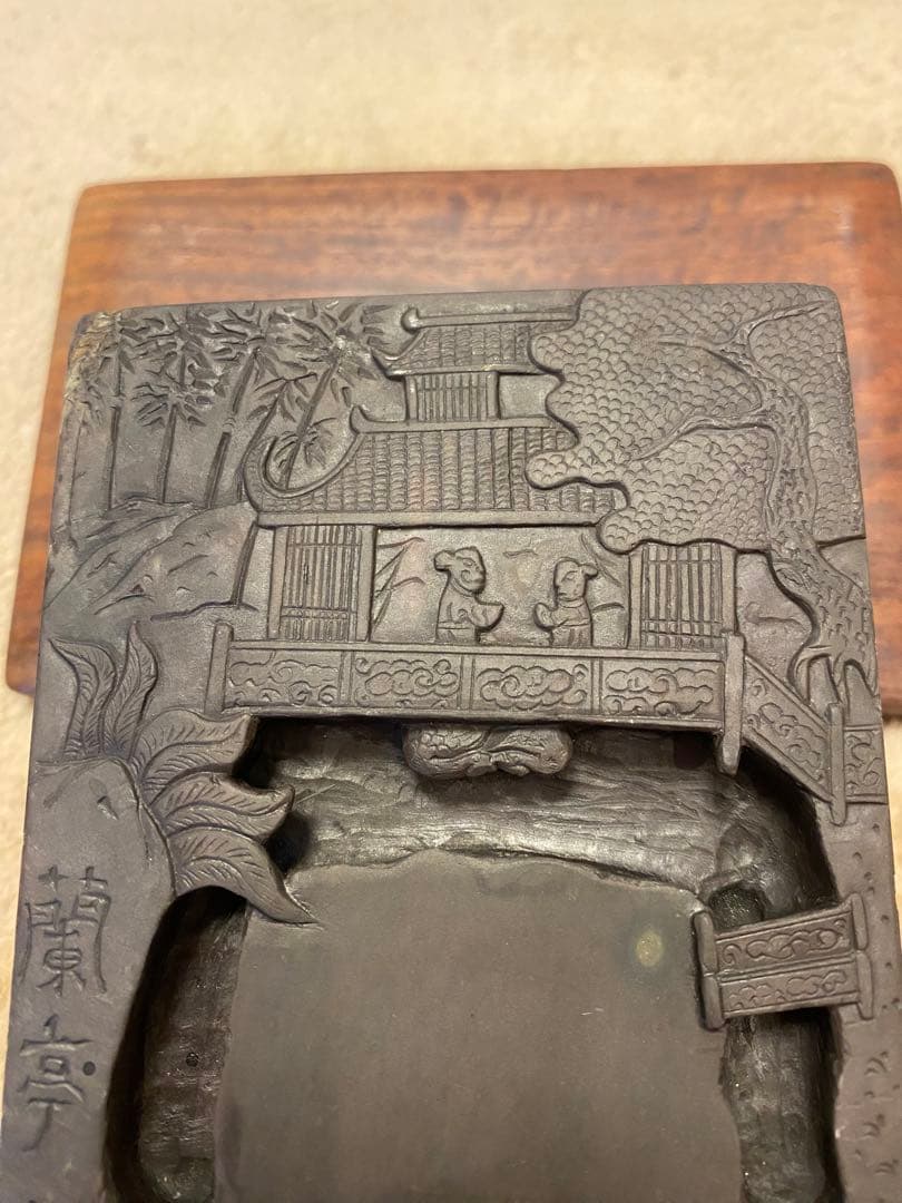 【再値下げ】硯　⑥【新品未使用】端渓硯（蘭亭硯）