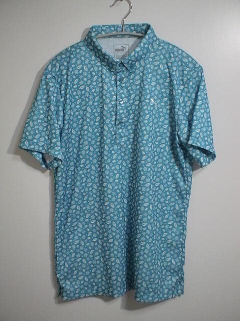 67180　プーマ　半袖ポロシャツ　青　サイズXL
