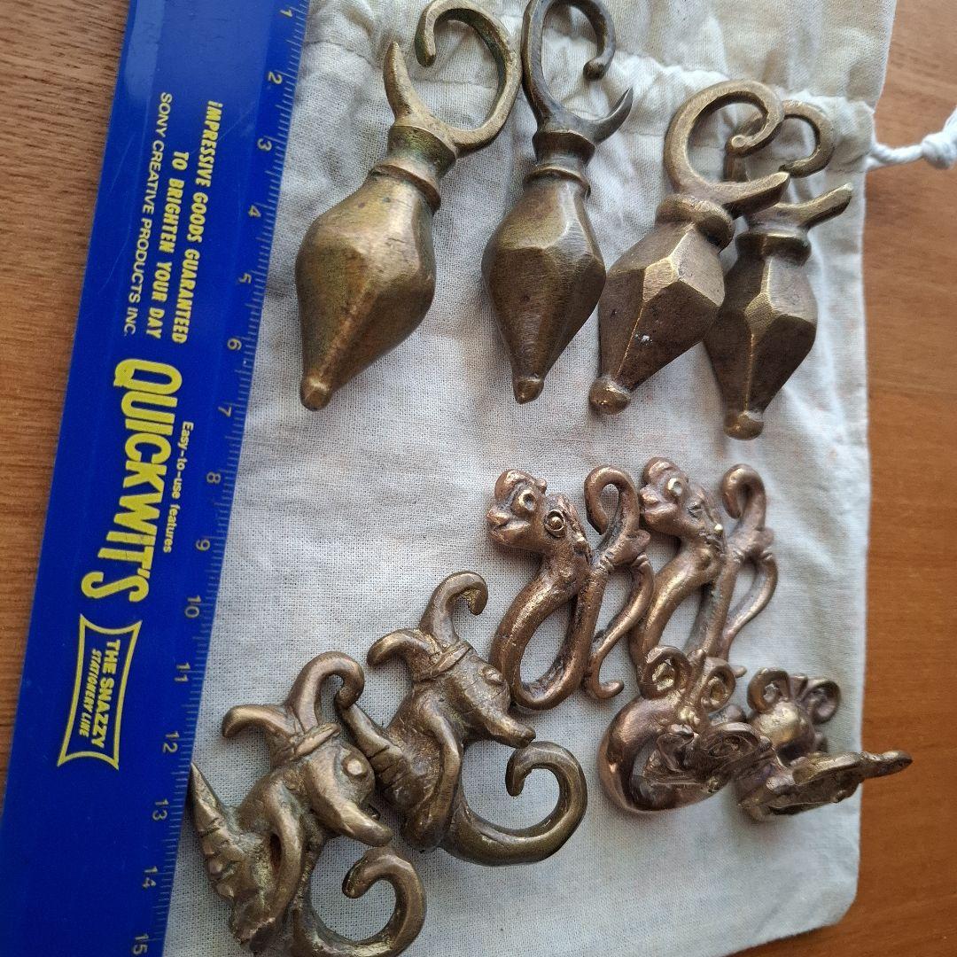 【希少】Orang ulu イヤリング 真鍮 アンティーク 部族 まとめ売り