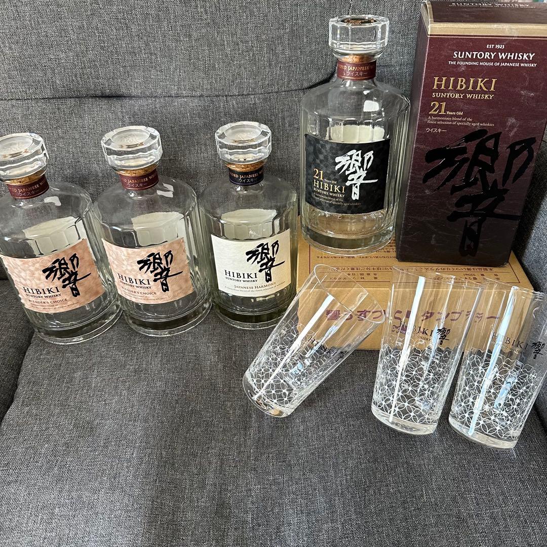 サントリー ジャパニーズウイスキー 響 21年 空瓶 非売品 タンブラー