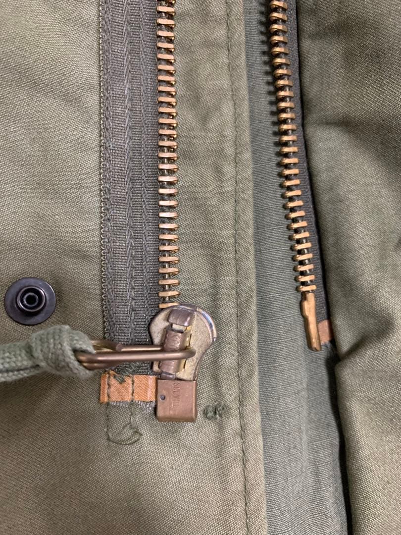 希少サイズ　M-65 米軍実物　3rd ブラスジップ　vintage アメリカ