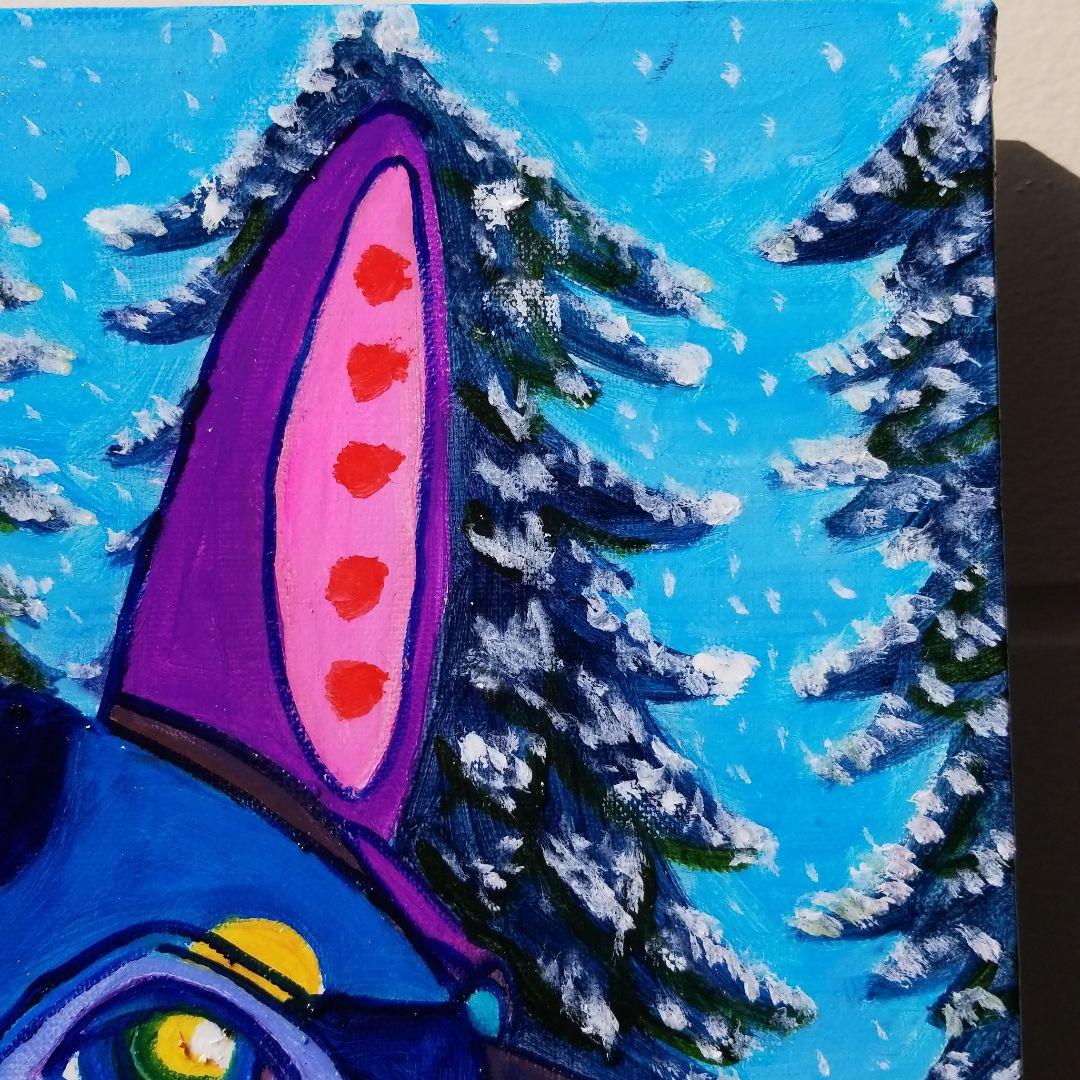 油絵　専用　冬のまあろちゃん