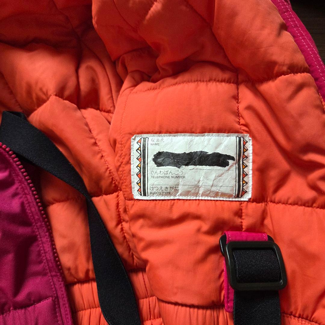 mont-bellモンベル　スキーウェア　ジャンプスーツ　つなぎ　ピンク　110