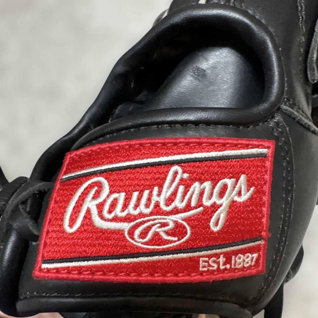 美品　Rawlings GJ7G112 軟式野球グローブ 黒　子供用