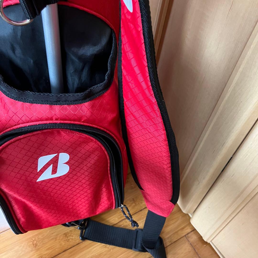 ブリヂストンBRIDGESTONEキャディーバッグ 軽量アルミフレームモデル赤