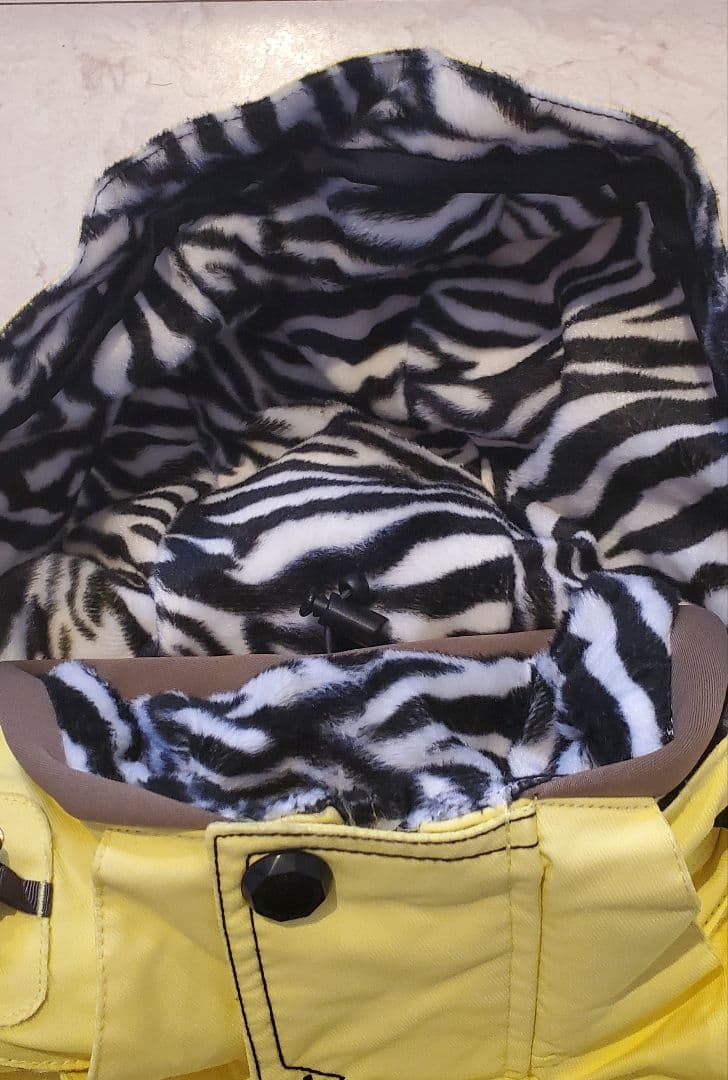 SISTA.J スノーボードウェア 上下セット Sサイズ イエロー×ゼブラ