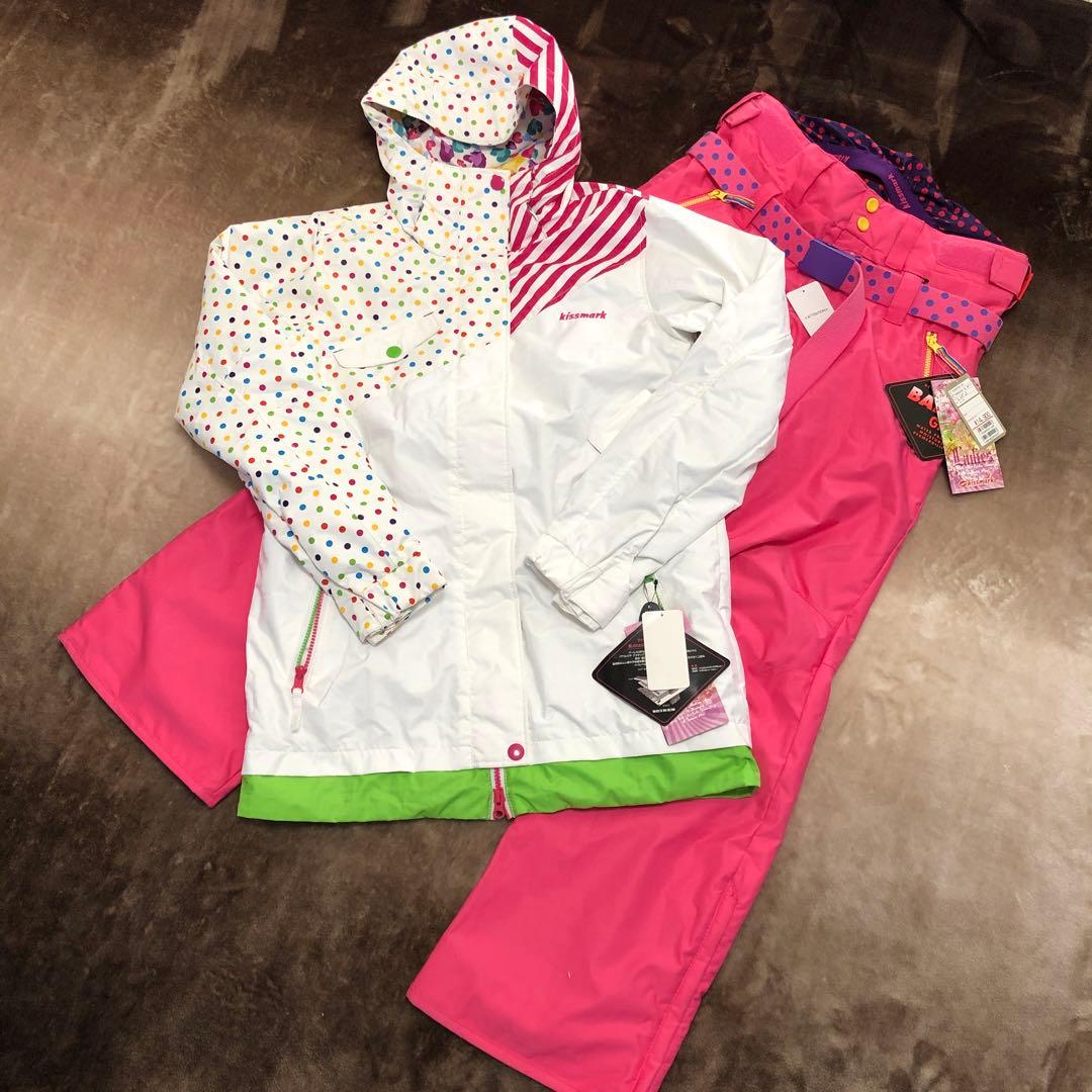 kissmark スノーウェア　レディースML 新品♫ スノーボード　上下セット