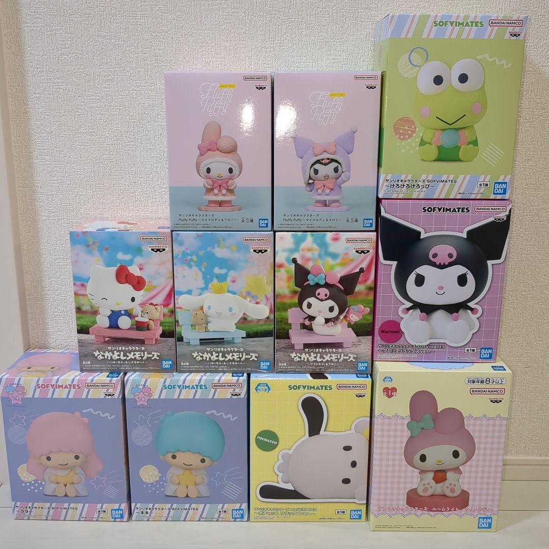ハローキティ　シナモロール　クロミ　ポチャッコ　けろっぴ　マイメロ　フィギュア