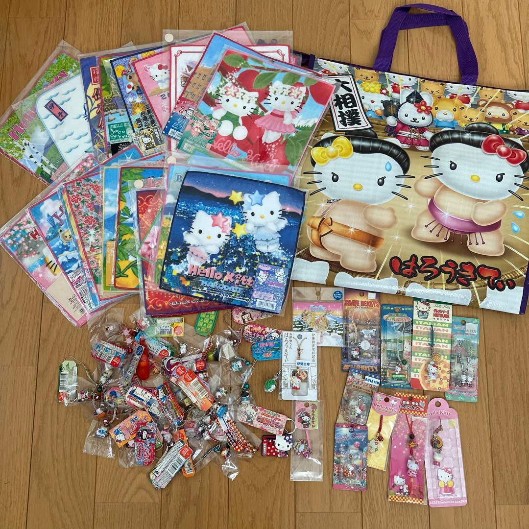 サンリオ ご当地キティ ストラップ タオル バッグ セット 秋葉原 しょこたん