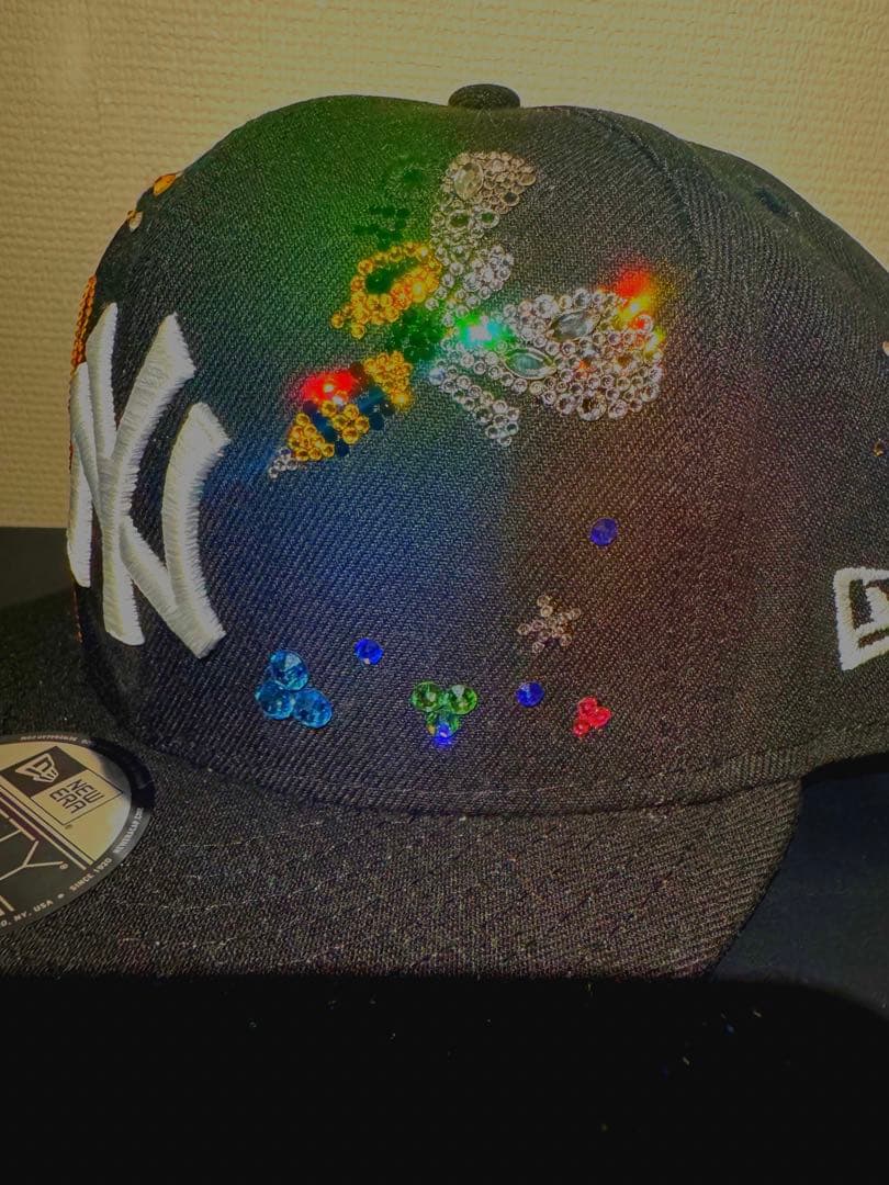 ゴージャスジュエルキャップ、スワロフスキーストーン使用　ニューエラ