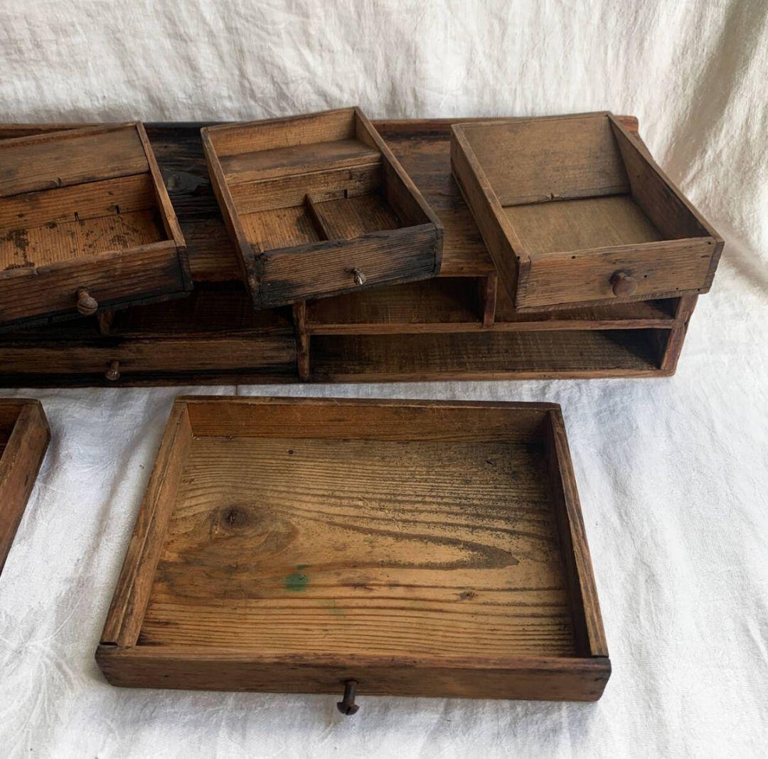 青燕 19世紀後期 時計職人の小引き出し 古道具 ドロワー アンティーク