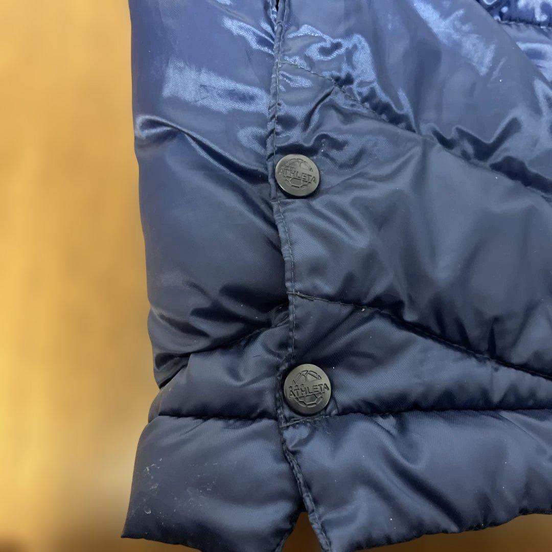 美品　ATHLETA フード付き　ベンチコート 青　防寒　アウター