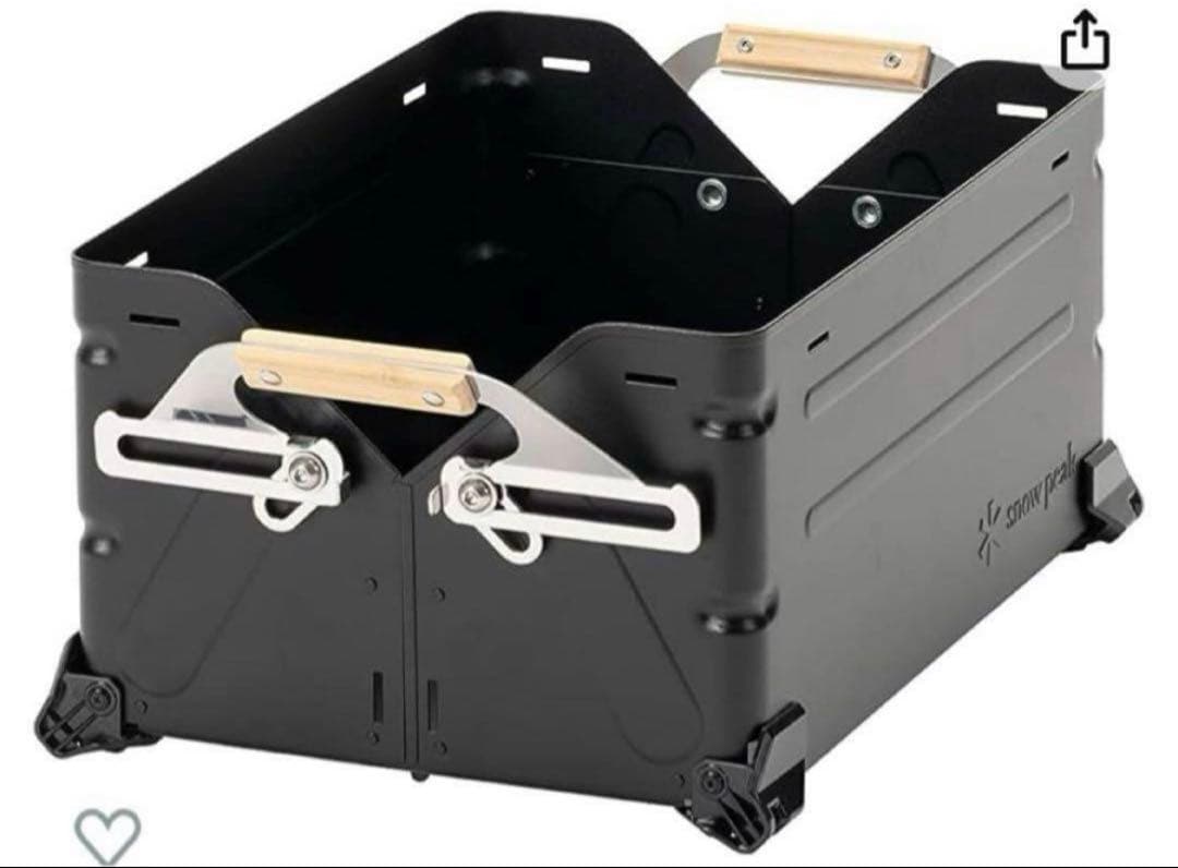 シェルフコンテナ25 マットブラック塗装済み　スノーピーク　 peak