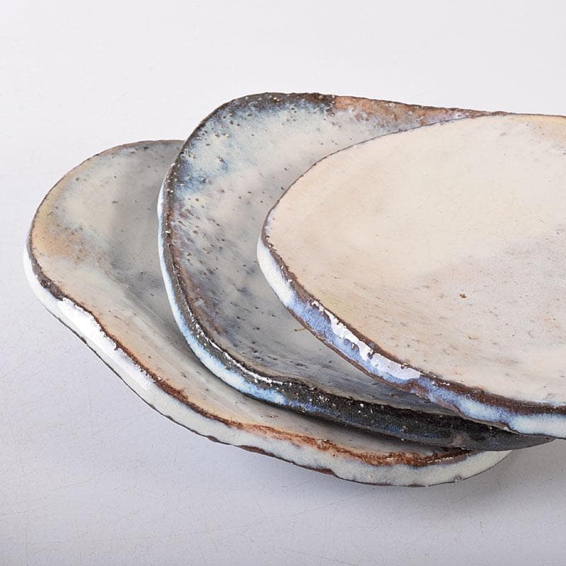 和食器　萩焼　都野栖雲造　皿　銘々皿　5客　共箱　M　R8152C