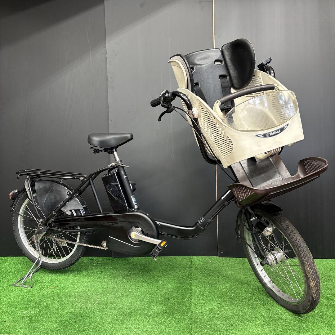 電動自転車 Panasonic Gyutto ブラック 3人乗り対応　72★